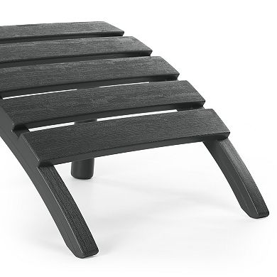 Outdoor Patio HDPE Adirondack Ottoman Footrest