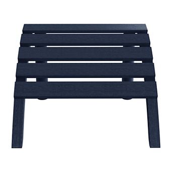 Outdoor Patio HDPE Adirondack Ottoman Footrest