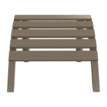 Outdoor Patio HDPE Adirondack Ottoman Footrest