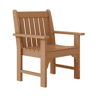 Outdoor Patio 3-Piece HDPE Adirondack Garden Chairs with Square Adirondack Side Table Set
