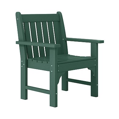 5-Piece HDPE Outdoor Patio Chair and Round Table Dining Set