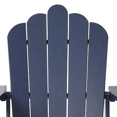 5-Piece Adirondack Chair with Folding Ottoman and Table Set