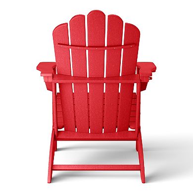 3-Piece Adirondack Chairs with Cup Holders and Coffee Table Set