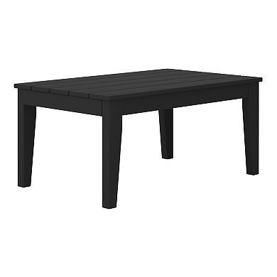 4-Piece HDPE Outdoor Patio Furniture Couch Set