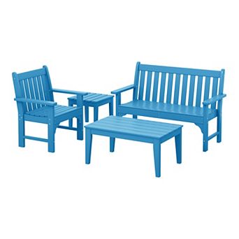 4 pc HDPE Outdoor Patio Furniture Couch Set
