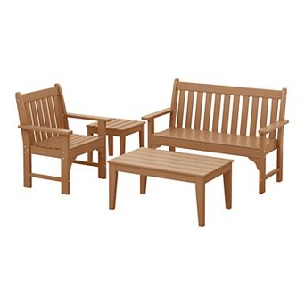 4 pc HDPE Outdoor Patio Furniture Couch Set