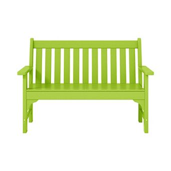 Outdoor 2-Person All-Weather HDPE Front Porch Garden Bench