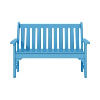 Outdoor 2-Person All-Weather HDPE Front Porch Garden Bench
