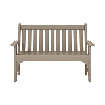 Outdoor 2-Person All-Weather HDPE Front Porch Garden Bench