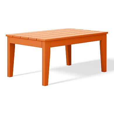 Low Outdoor HDPE Patio Rectangle Coffee Table