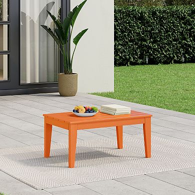 Low Outdoor HDPE Patio Rectangle Coffee Table