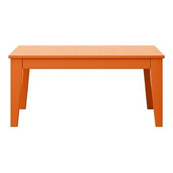 Low Outdoor HDPE Patio Rectangle Coffee Table