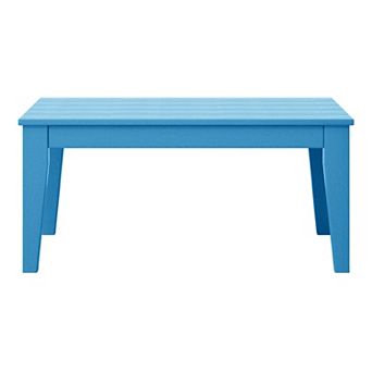 Low Outdoor HDPE Patio Rectangle Coffee Table