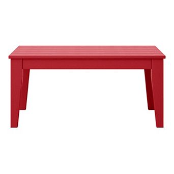Low Outdoor HDPE Patio Rectangle Coffee Table