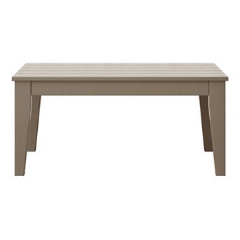 Low Outdoor HDPE Patio Rectangle Coffee Table