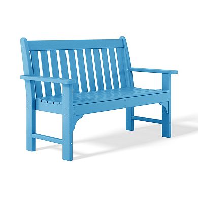 3-Piece HDPE Outdoor Patio Furniture Couch and Coffee Table Set