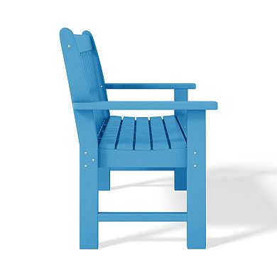 3-Piece HDPE Outdoor Patio Furniture Couch and Coffee Table Set