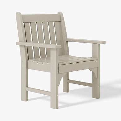 Outdoor Patio HDPE Adirondack Dining Arm Chairs (Set of 2)