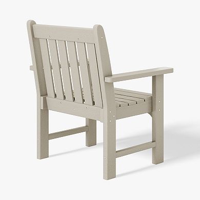 Outdoor Patio HDPE Adirondack Dining Arm Chairs (Set of 2)
