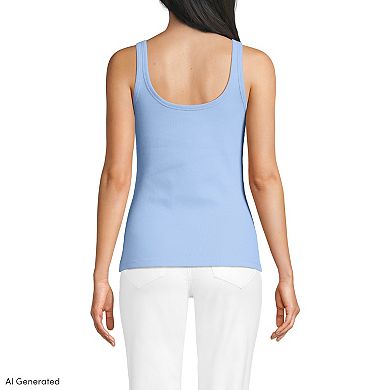 Women's Lands' End Micro Rib Go-To Layering Tank Top