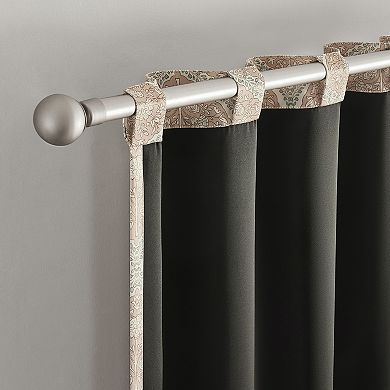 Sun Zero Lanet Vintage Ogee 2-Pack Magnetic Closure 100% Blackout Curtain Panels