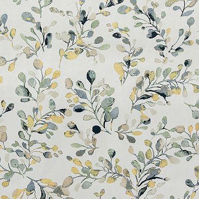 Sun Zero Maureen Botanical 2-Pack Magnetic Closure 100% Blackout Grommet Curtain Panels