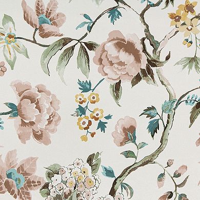 Sun Zero Claudette Vintage Floral 2-Pack 100% Blackout Back Tab Curtain Panels