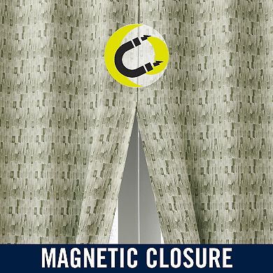 Sun Zero Vernon 2-Pack Magnetic Closure 100% Blackout Grommet Curtain Panels