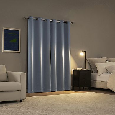 Sun Zero Sheridan 2-Pack Magnetic Closure 100% Blackout Grommet Curtain Panels
