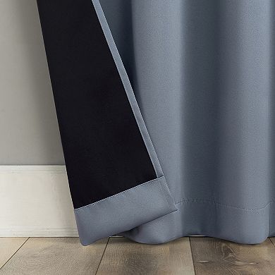 Sun Zero Sheridan 2-Pack Magnetic Closure 100% Blackout Grommet Curtain Panels