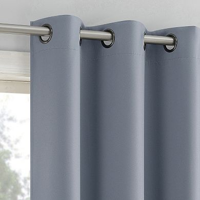 Sun Zero Sheridan 2-Pack Magnetic Closure 100% Blackout Grommet Curtain Panels