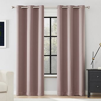 Sun Zero Sheridan 2-Pack Magnetic Closure 100% Blackout Grommet Curtain Panels