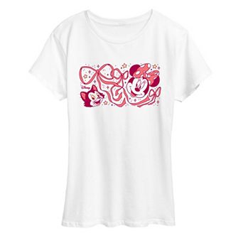 Women's Disney's Minnie & Figaro Coquette Bows Graphic Tee