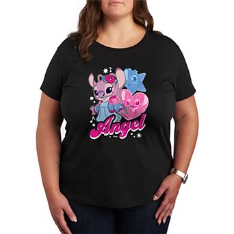 Women's Plus Size Disney's Lilo & Stitch Angel Graphic Tee