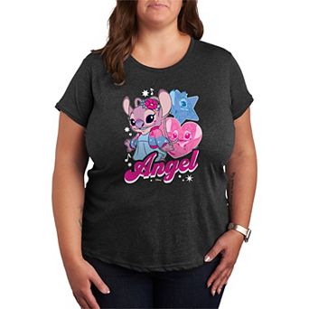 Women's Plus Size Disney's Lilo & Stitch Angel Graphic Tee