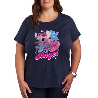 Women's Plus Size Disney's Lilo & Stitch Angel Graphic Tee