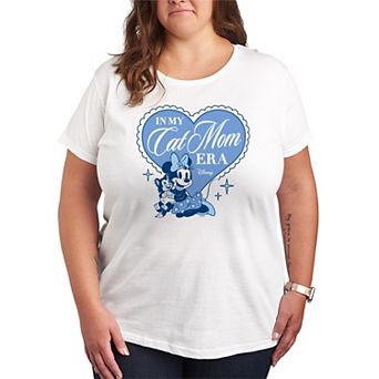 Women's Plus Size Disney's Minnie & Figaro In My Cat Mom Era Graphic Tee