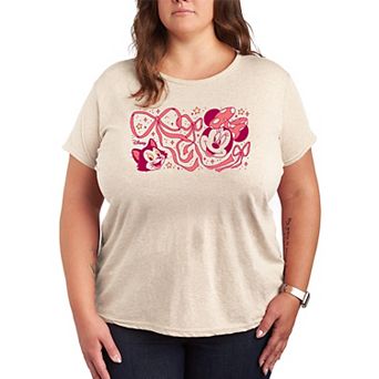 Women's Plus Size Disney's Minnie & Figaro Coquette Bows Graphic Tee