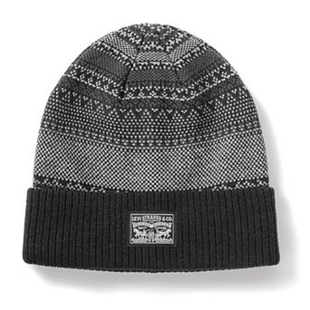 Men's Levi's® Fair Isle Beanie with Double Horse Logo Patch