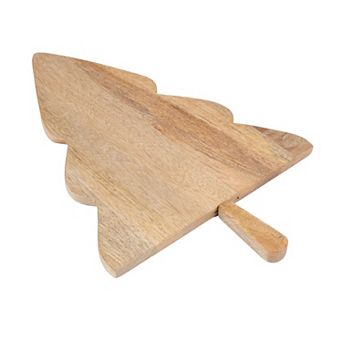 St. Nicholas Square® Tree-Shaped Serving Board & Cheese Knife Set