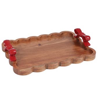 St. Nicholas Square® Scallop & Bow Wooden Serve Board