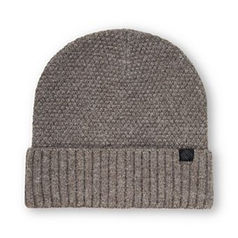 Men's isotoner Sherpa Lined Marled Seed Stitch Beanie