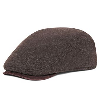 Men's isotoner Melton Flat Top Ivy Hat With Faux Suede Brim