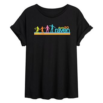 Juniors' Disney's That's So Raven Logo Oversized Tee
