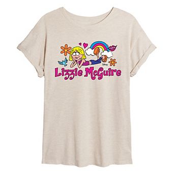 Juniors' Disney's Lizzie McGuire Logo Oversized Tee
