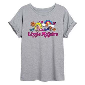 Juniors' Disney's Lizzie McGuire Logo Oversized Tee