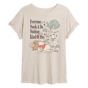 Juniors' Disney's Winnie The Pooh Oversized Tee