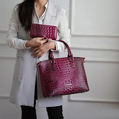 MKF Collection Croc-Embossed Tote Bag & Wristlet Wallet by Mia K