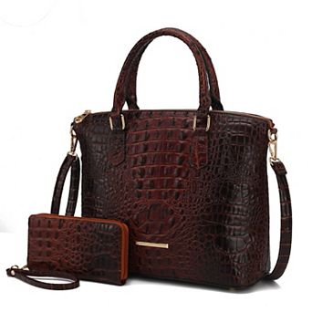 MKF Collection Croc-Embossed Tote Bag & Wristlet Wallet by Mia K