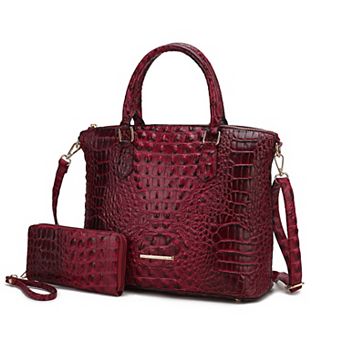 MKF Collection Croc-Embossed Tote Bag & Wristlet Wallet by Mia K